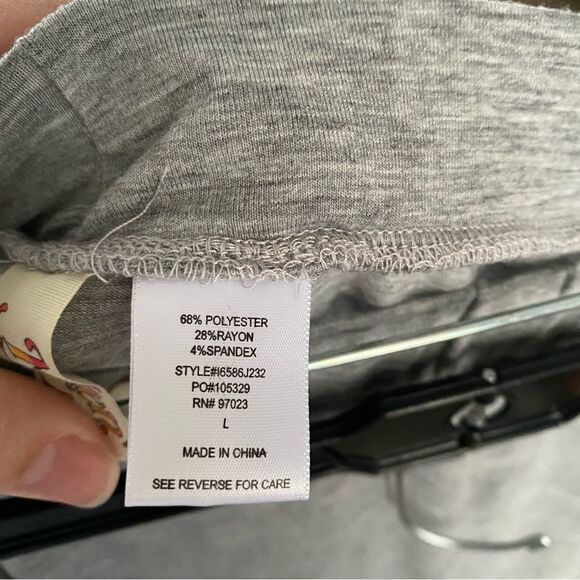 Miken Swim Juniors’ Asymmetric Hemline Wrap Gray Elastic Waist Skirt L - Picture 3 of 3